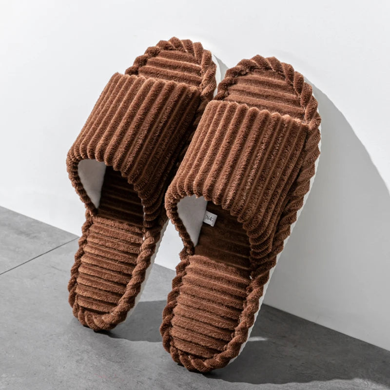 Men’s Open Toe Indoor Slippers Breathable Non Slip Home Shoes