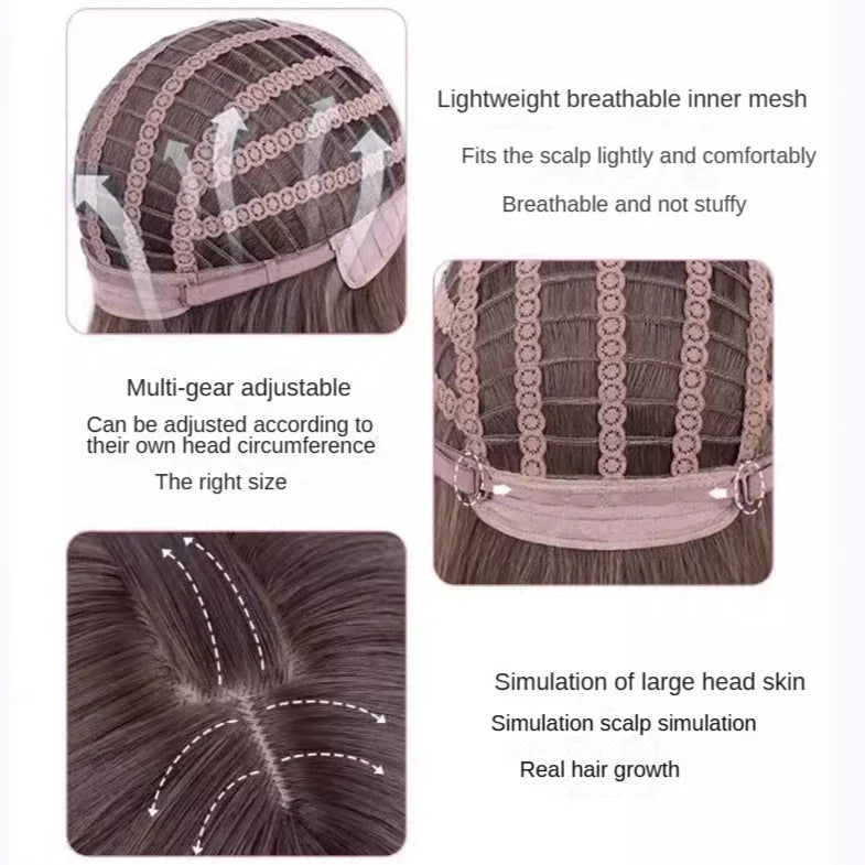 Black Body Wave Headband Wig with Bangs