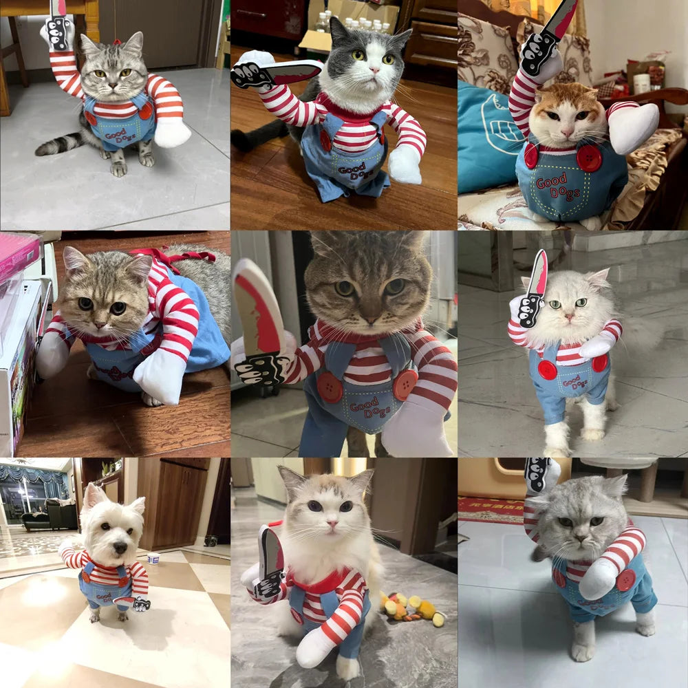Funny Halloween Dog & Cat Cosplay Costume for Small & Medium Pets