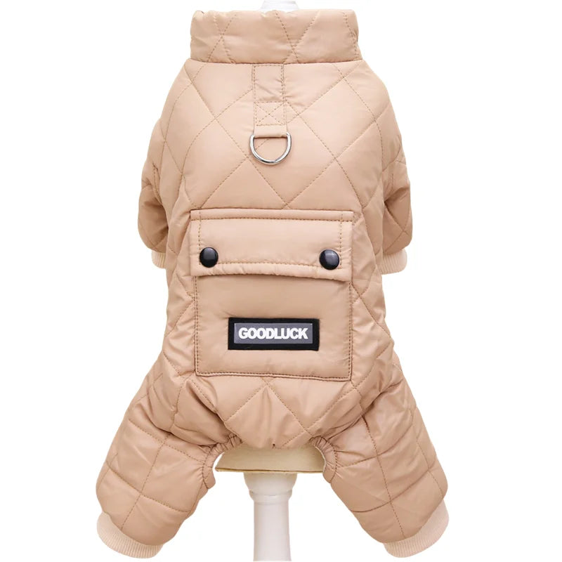 Thick Waterproof Winter Dog Jumpsuit Hoodie for Small Dogs