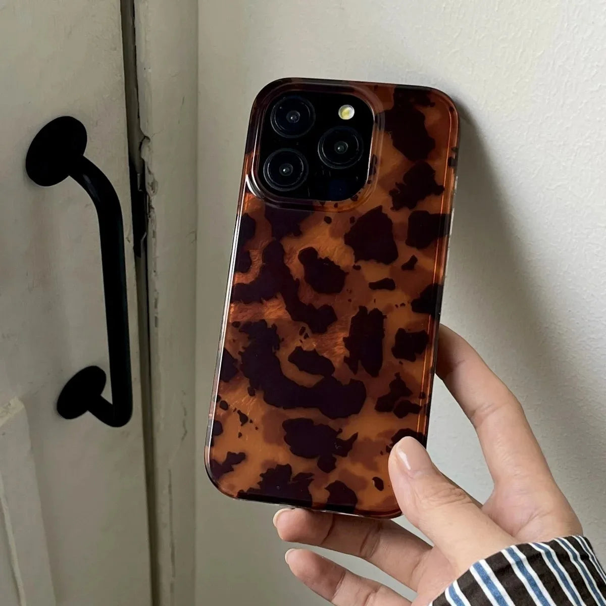 Retro Amber Texture Laser iPhone Case