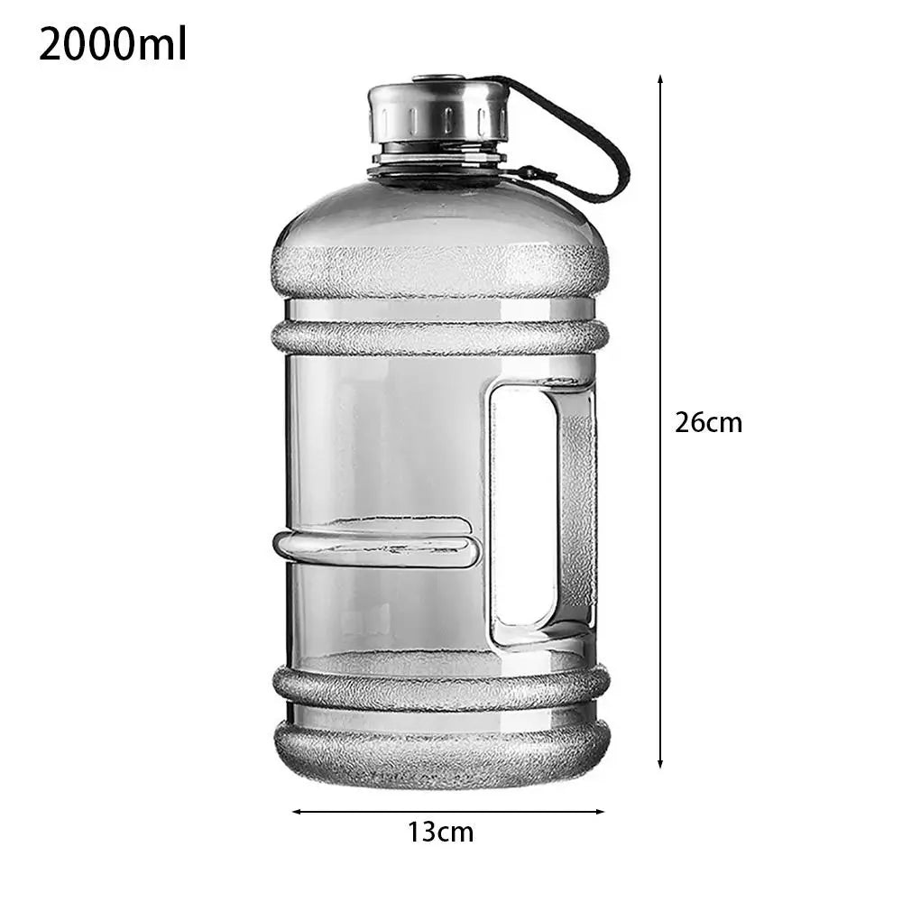 2L Large Capacity PETG Sports Water Bottle with Handle
