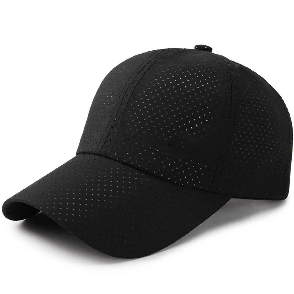 Breathable Mesh Solid Color Baseball Cap for Men & Women
