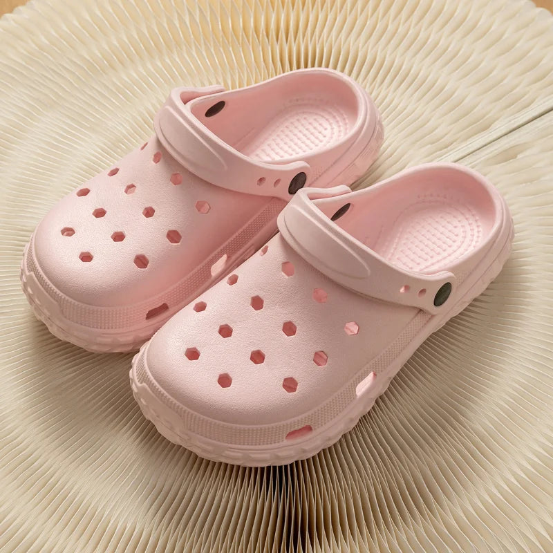 Unisex Closed Toe EVA Beach Sandals Thick Sole Non Slip Summer Shoes