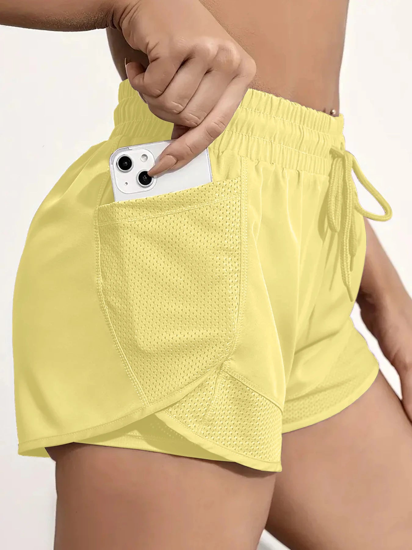 Women's 2 in 1 Yoga Running Shorts with Pockets