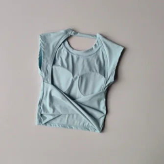 Women's Backless Padded Quick Dry Yoga Crop Top