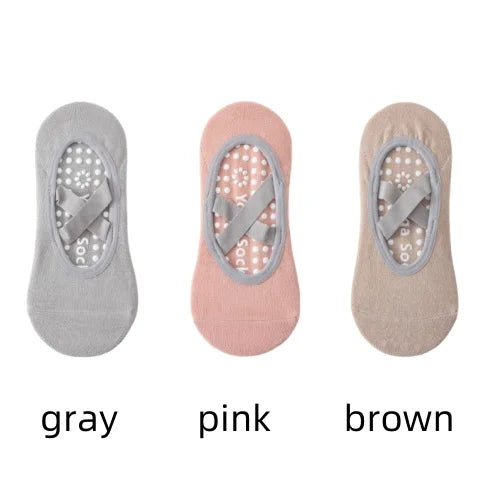 1 or 3 Pairs Women's Anti Slip Yoga Pilates Socks
