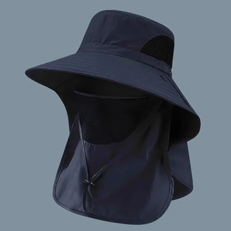 Unisex UV Protection Fishing Sun Hat with Neck Flap