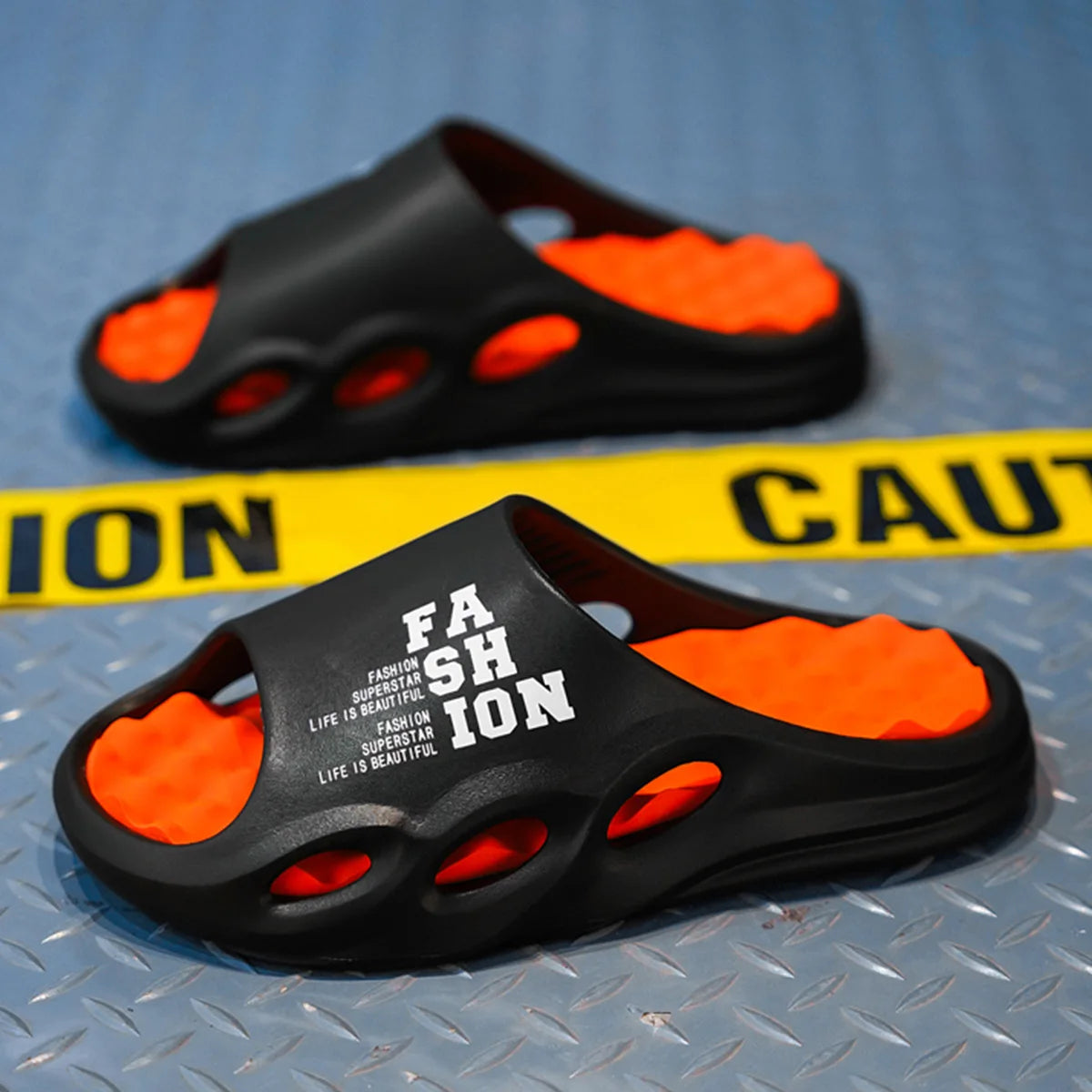 Men’s Massage Slides Thick Sole Non Slip Summer Beach Slippers