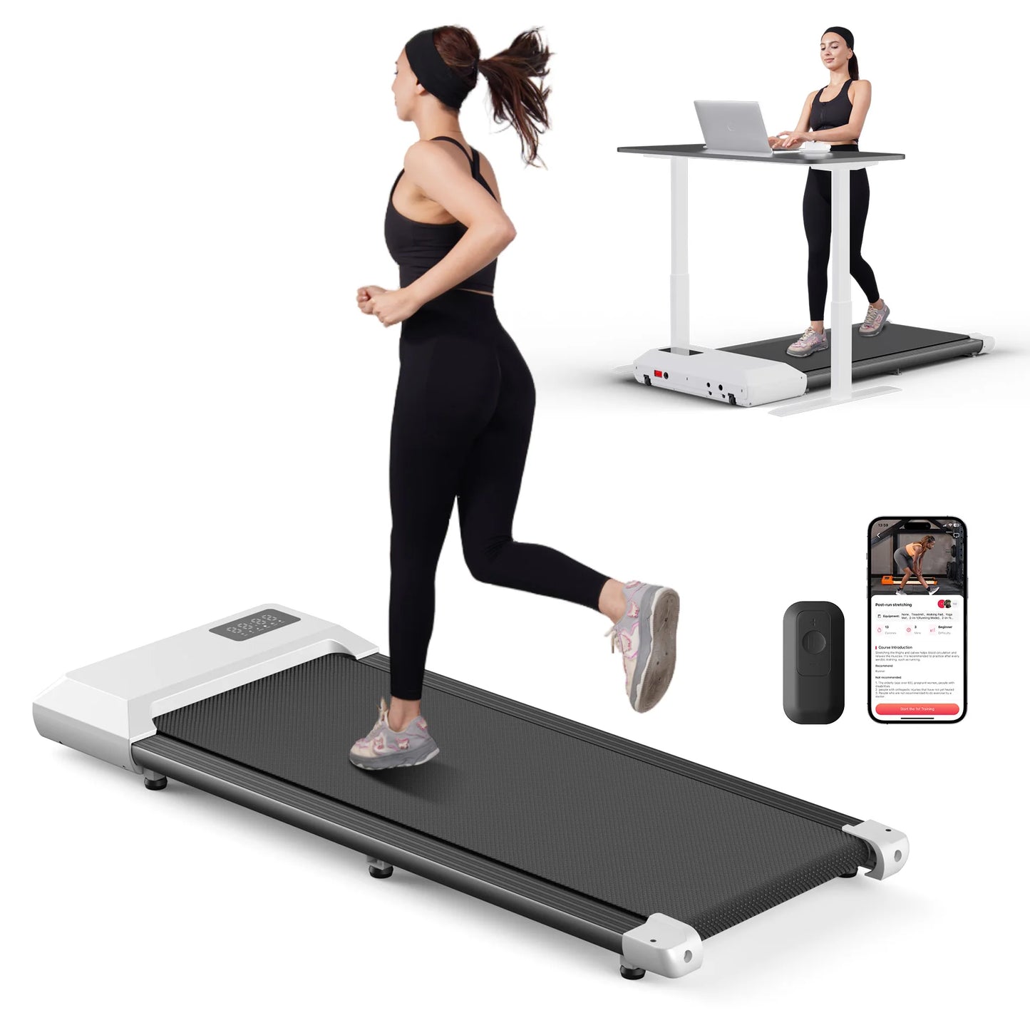 2 in 1 2.5HP Folding Treadmill and Walking Pad