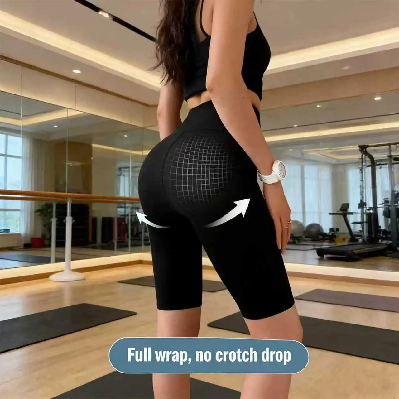 Women's High Waist Cycling and Yoga Gym Shorts