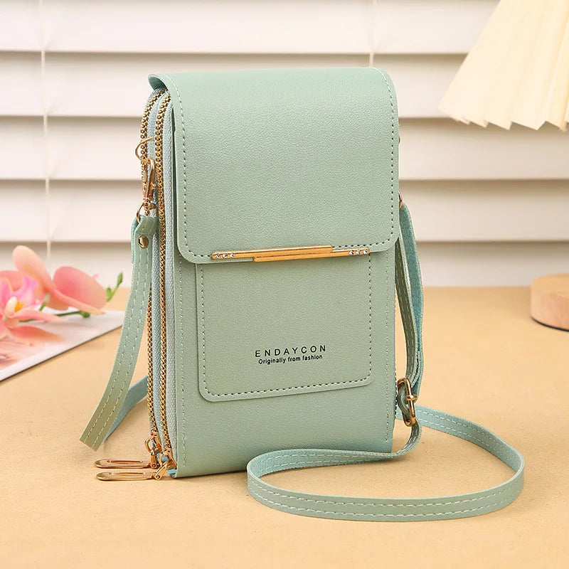 Touch Screen Cell Phone Crossbody Bag with Card Holder for Women
