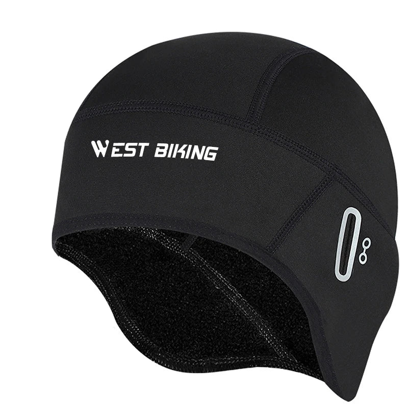 WEST BIKING Men's Windproof Thermal Fleece Cycling Cap