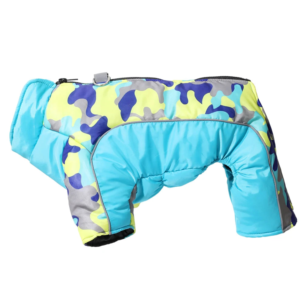 Reflective Camouflage Dog Jumpsuit with D-Ring for Small & Medium Dogs