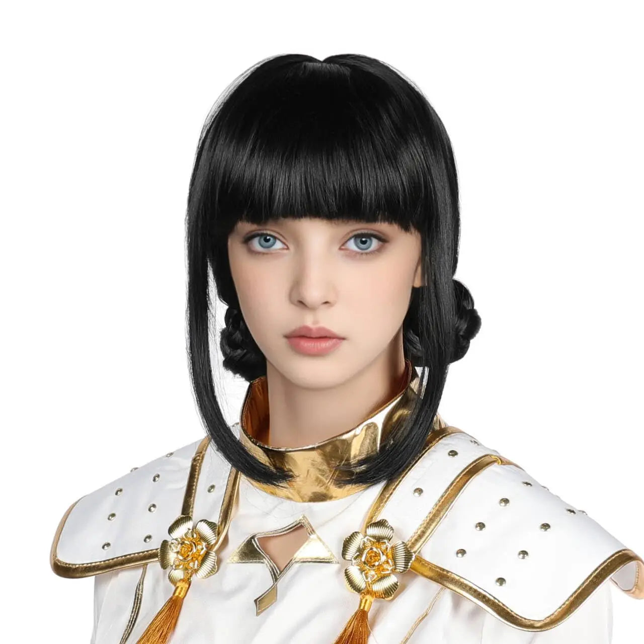 Women's Long Purple Braided Ponytail Cosplay Wig