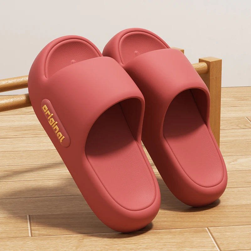 Women's Thick Sole Letter Print Cloud Slide Sandals