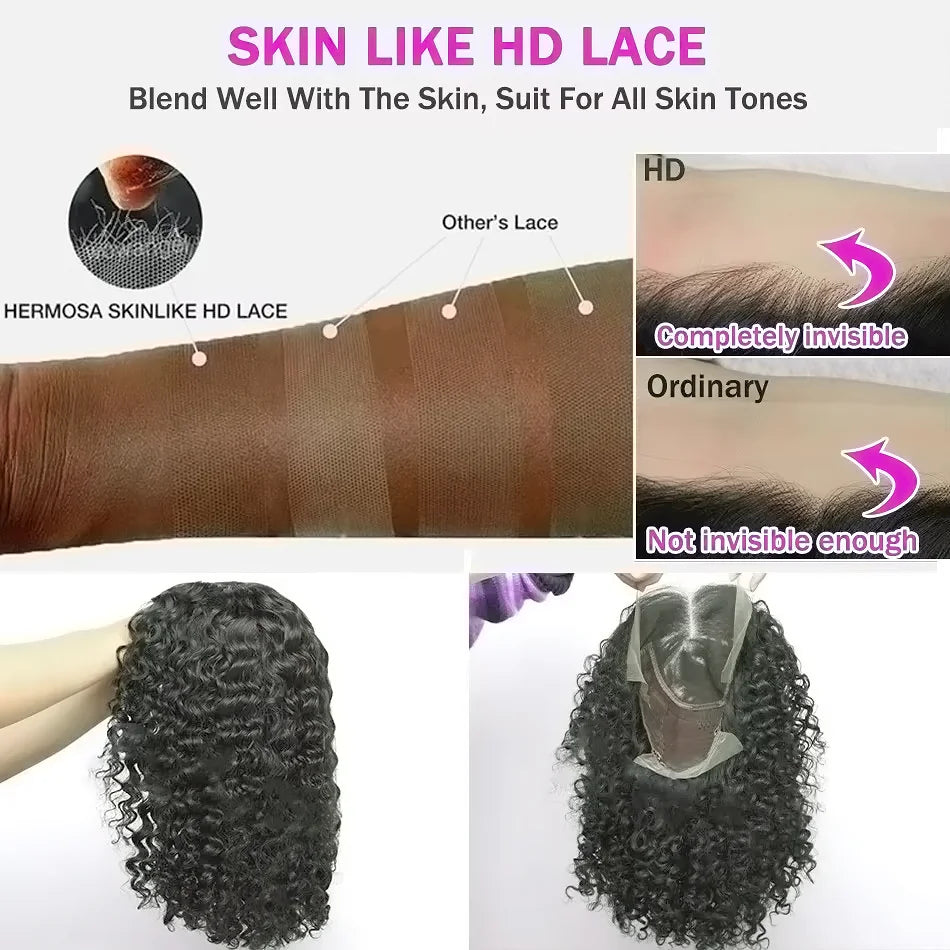 Short Deep Wave Bob 13x4 HD Lace Front Human Hair Wig