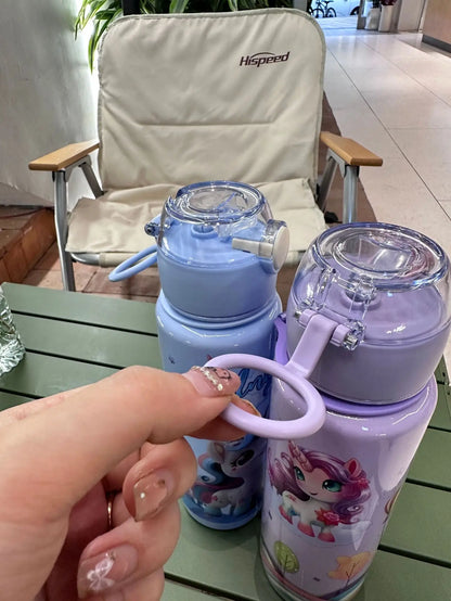 700ml BPA Free Cartoon Water Bottle with Carry Ring