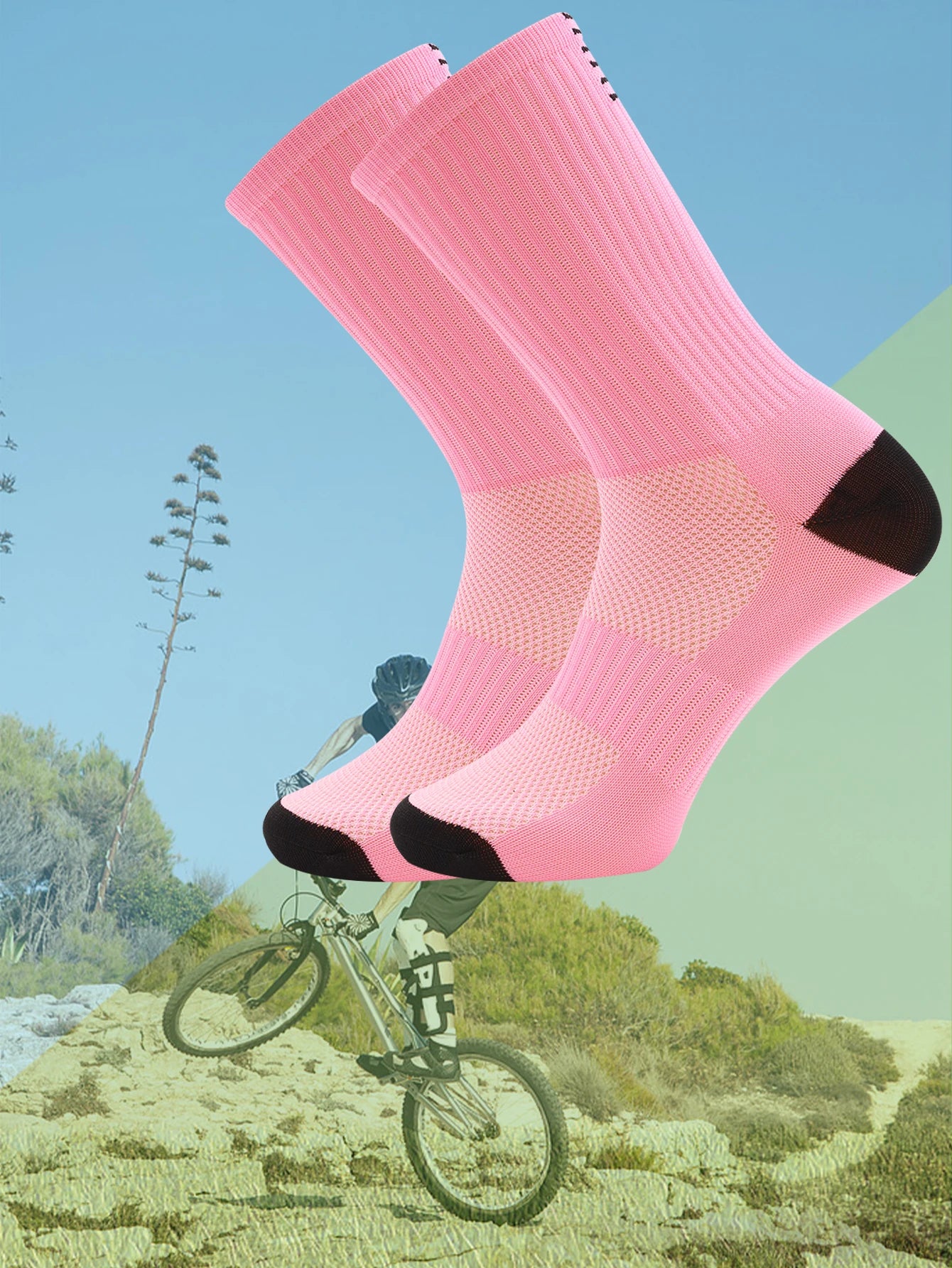 Jing Unisex Quick Dry Long Cycling and Running Socks