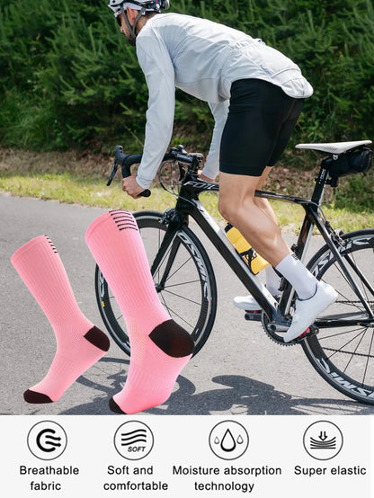 Unisex Quick Dry Long Cycling and Running Socks