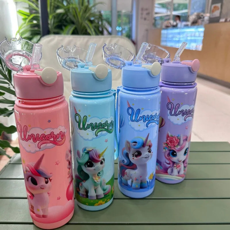 700ml BPA Free Cartoon Water Bottle with Carry Ring