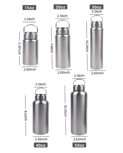 Large Capacity Stainless Steel Sports Water Bottle