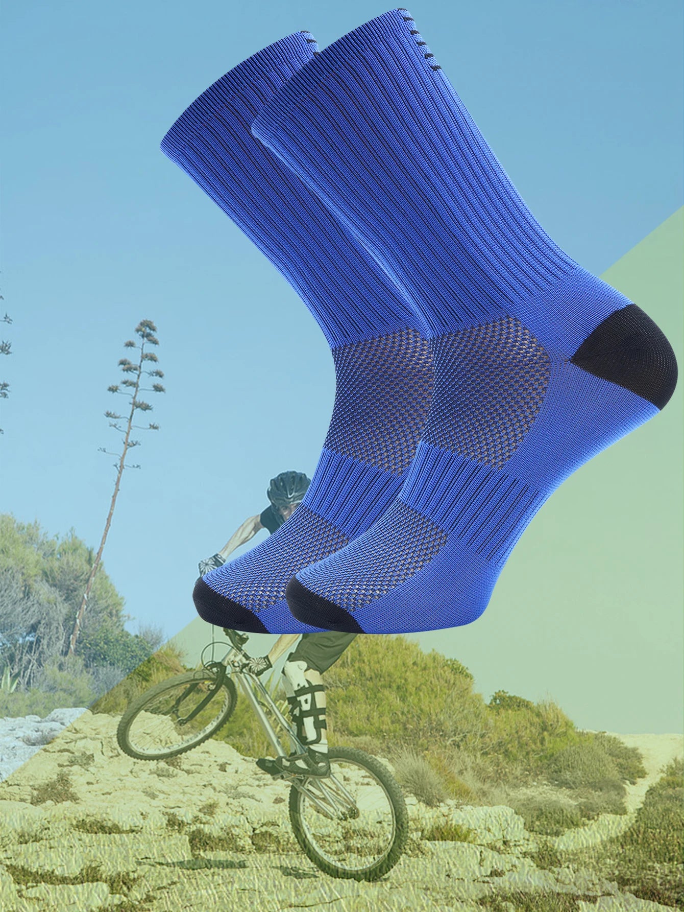 Jing Unisex Quick Dry Long Cycling and Running Socks