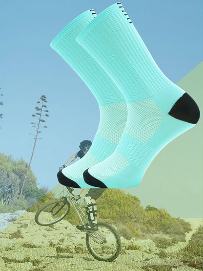 Jing Unisex Quick Dry Long Cycling and Running Socks