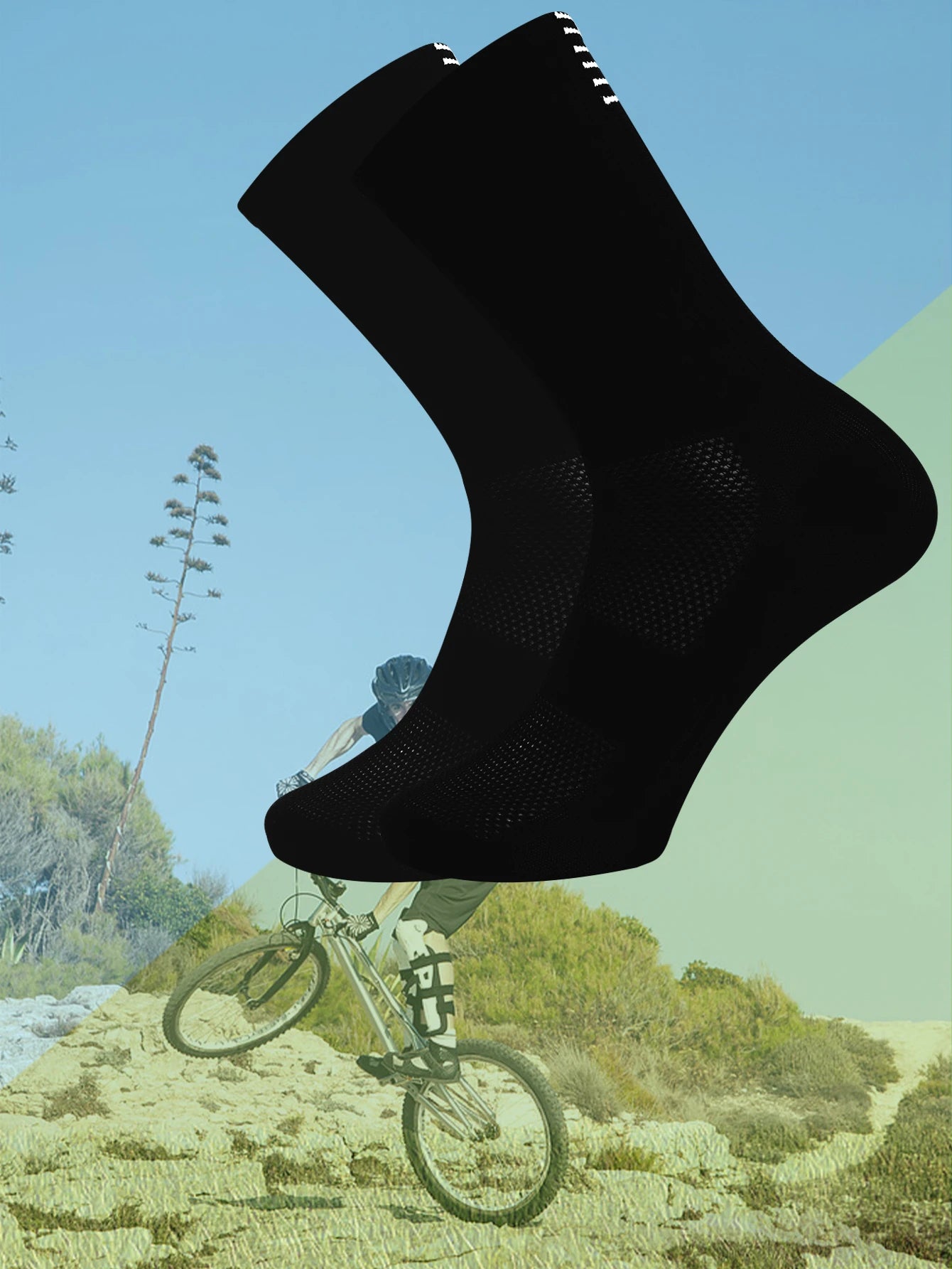 Jing Unisex Quick Dry Long Cycling and Running Socks