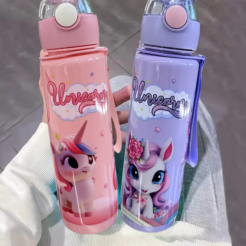 700ml BPA Free Cartoon Water Bottle with Carry Ring