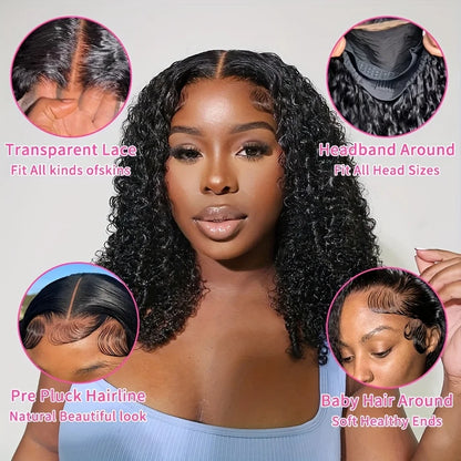 Short Deep Wave Bob 13x4 HD Lace Front Human Hair Wig