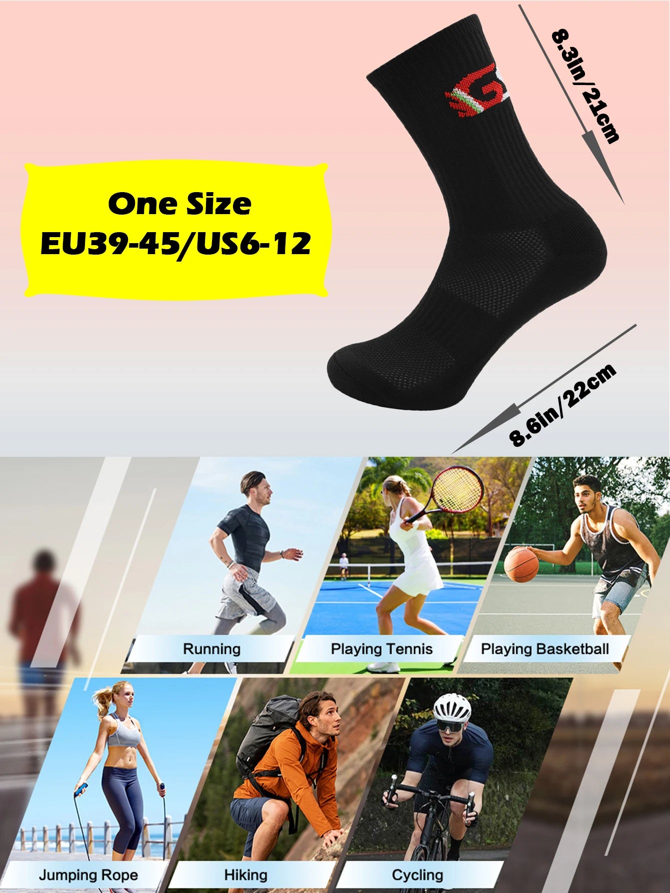 Unisex Compression Cycling and Running Socks