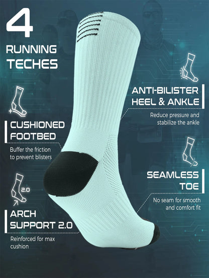 Jing Unisex Quick Dry Long Cycling and Running Socks