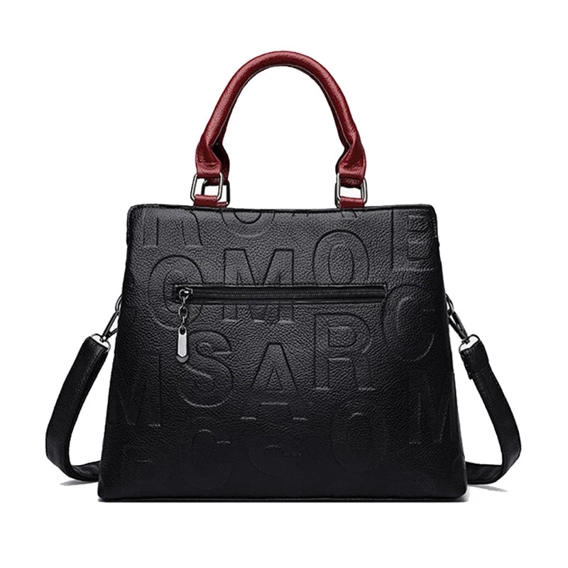 Women’s PU Leather Large Capacity Crossbody Tote Bag for Travel