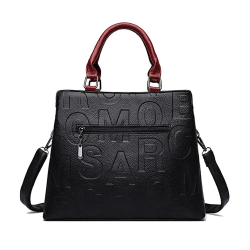 Women’s PU Leather Large Capacity Crossbody Tote Bag for Travel