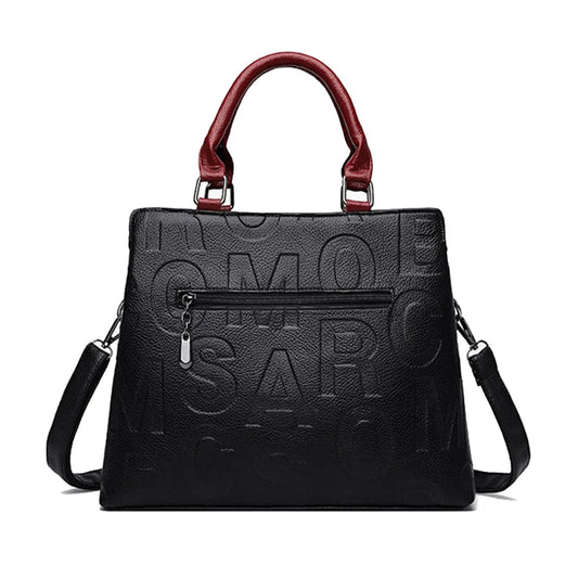 Women’s PU Leather Large Capacity Crossbody Tote Bag for Travel