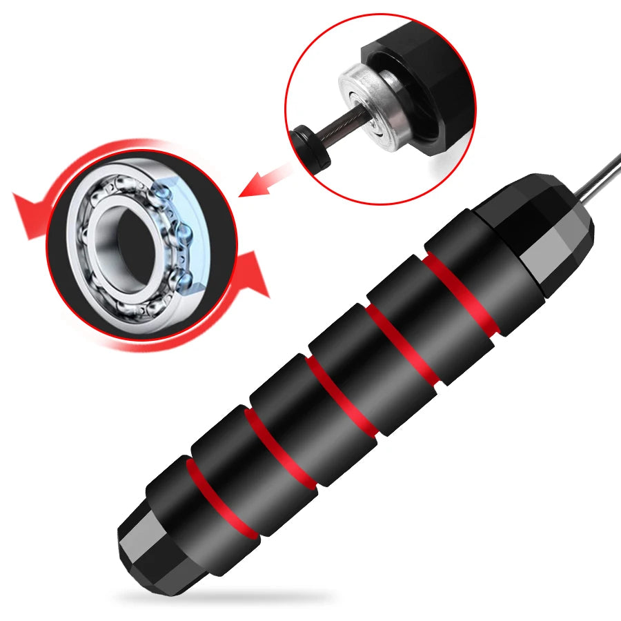 Adjustable Speed Jump Rope with Steel Wire