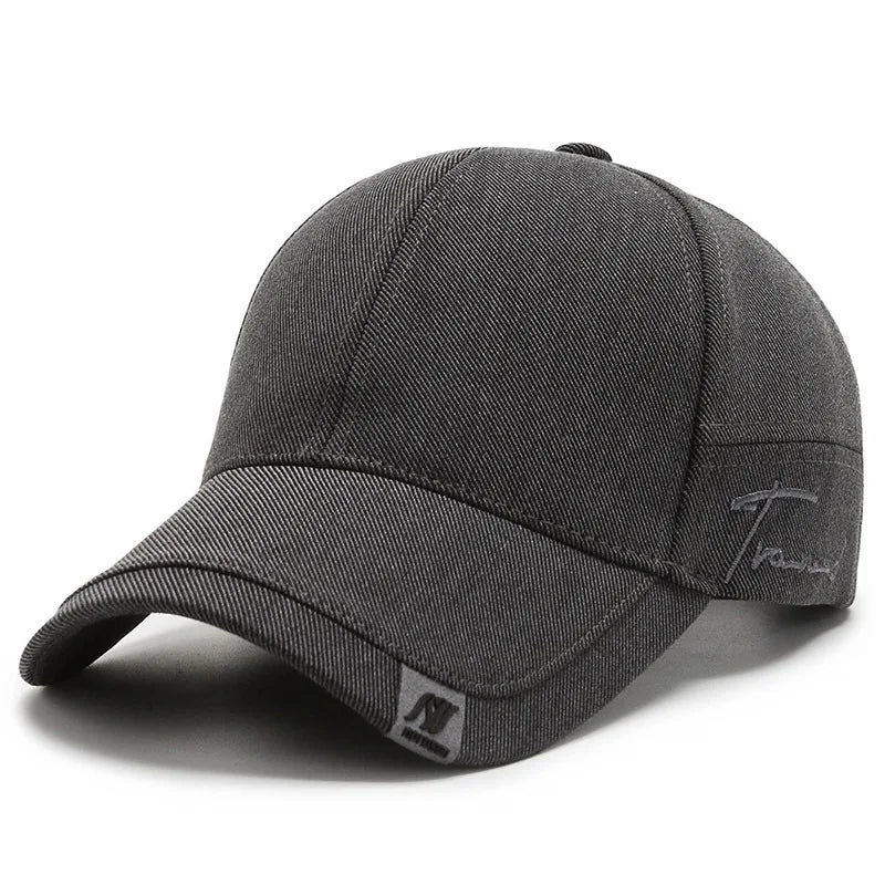 Men's Solid Cotton Baseball Cap