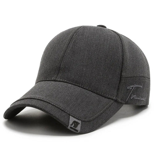 Men's Solid Cotton Baseball Cap