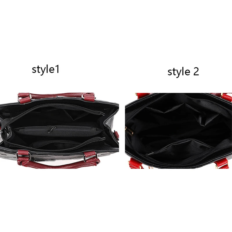 Women’s PU Leather Large Capacity Crossbody Tote Bag for Travel