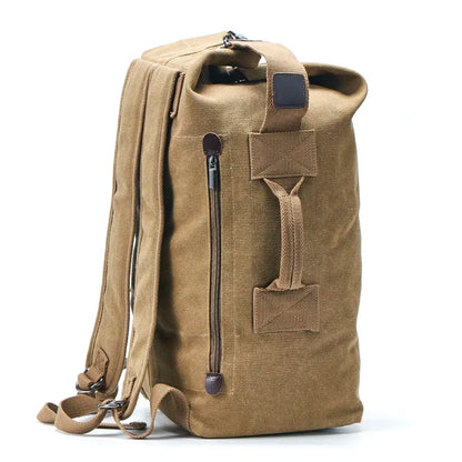 Men's Large Capacity Canvas Travel Backpack