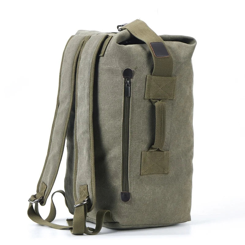 Men's Large Capacity Canvas Travel Backpack