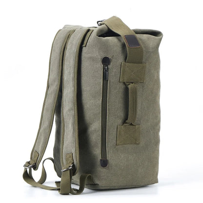 Men's Large Capacity Canvas Travel Backpack