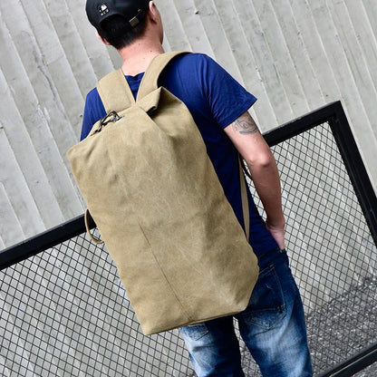 Men's Large Capacity Canvas Travel Backpack