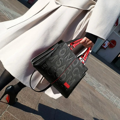 Women’s PU Leather Large Capacity Crossbody Tote Bag for Travel