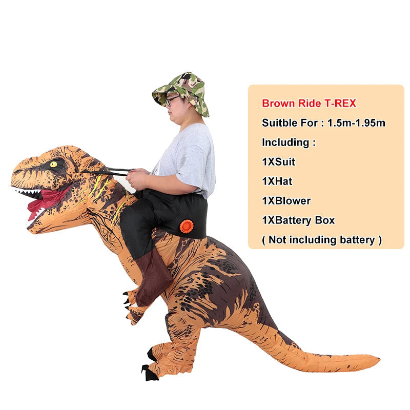 T-Rex Inflatable Dinosaur Costume for Men & Women Halloween Party Cosplay