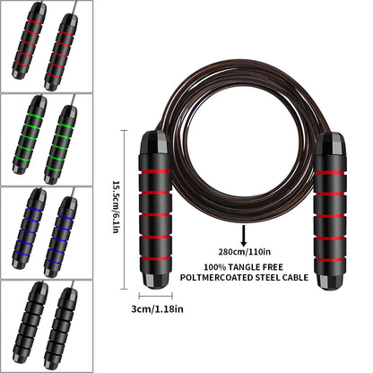 Adjustable Speed Jump Rope with Steel Wire