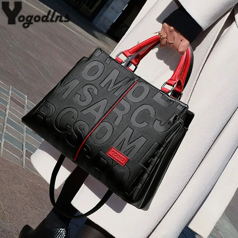 Women’s PU Leather Large Capacity Crossbody Tote Bag for Travel