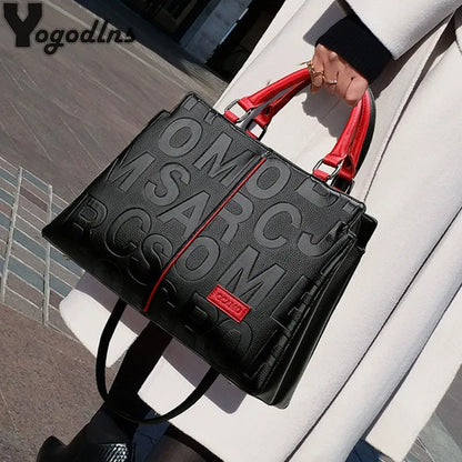 Women’s PU Leather Large Capacity Crossbody Tote Bag for Travel