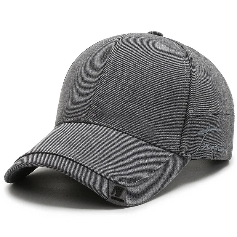 Men's Solid Cotton Baseball Cap